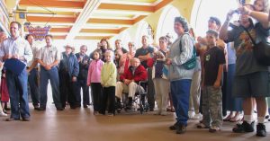 The crowd that came to welcome Laffing Sal to the Boardwalk, 2005