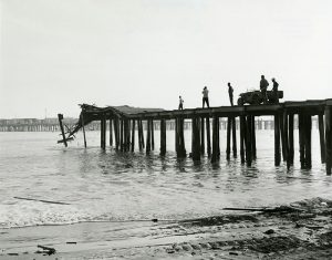 Deconstruction of the Pleasure Pier, 1963Raising the Pleasure Pier