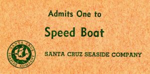 Speedboat ticket, ca. 1940s-1950s