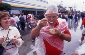 Attendance at the Cook-Off was strong, even in the rain, 1987