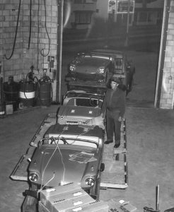 The Autorama cars being delivered, 1961