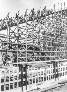 The crew working on the Giant Dipper, 1924