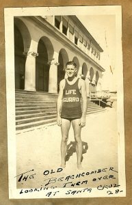 Skip patrolling Main Beach, 1928