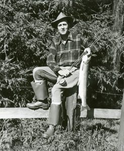 Skip on the San Lorenzo River, 1947