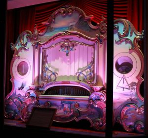 The Wurlitzer 165 lit up at night, 2009