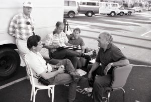 Ed (far right) was active in the Earthquake rebuilding efforts, 1989