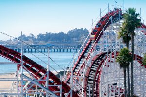 The Boardwalk's most popular ride, the Giant Dipper