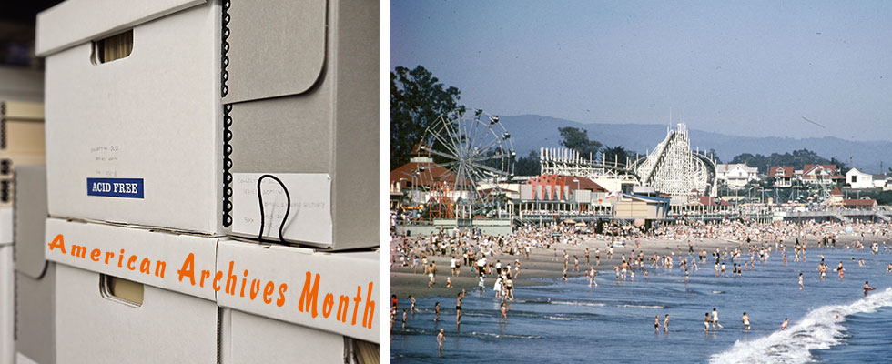 Archival Boxes and Boardwalk Panorama