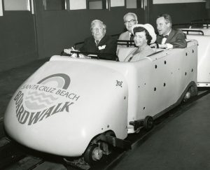 Mayor riding in the Giant Dipper