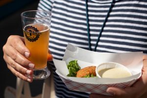 One of the food and beer pairings at the Bites & Brews festival, 2018