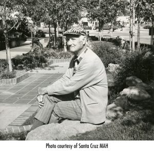 Chuck Abbott on Pacific Ave. Photo Courtesy of the Santa Cruz Museum of Art and History
