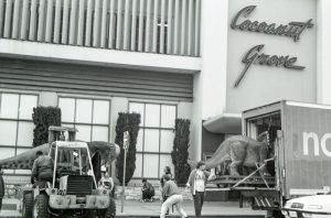 Installing Dinosaurs at the Beach Exhibit, 1993