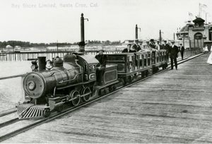 Fred Swanton's Bay Shore Ltd miniature train that ran along the Boardwalk from 1907 to 1915