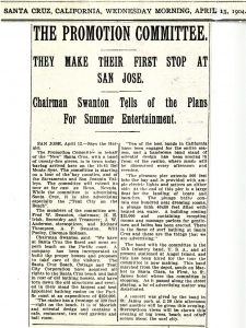 Article about the Boomer Train, 1904