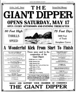 Opening Day announcement in the Sentinel, 1924