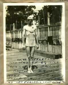 Skip before a swim meet, 1927