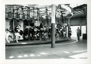 The Carousel before the installation of a fence around the ride, 1960s