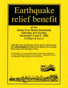 Earthquake relief benefit flyer