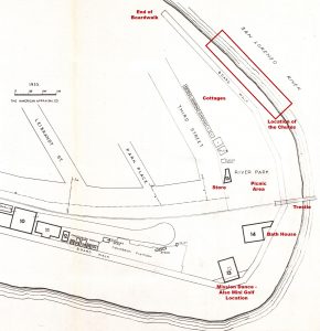 Boardwalk appraisal map showing the river end of the Boardwalk