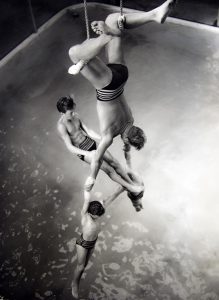 The Flying Human Triangle featuring Harry Murray, Bosco Patterson, Freddie Baldwin and Jack Cadwallader, 1938