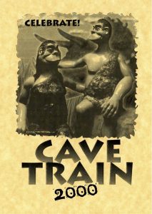 Invitation to grand re-opening of the Cave Train 2000, 2000