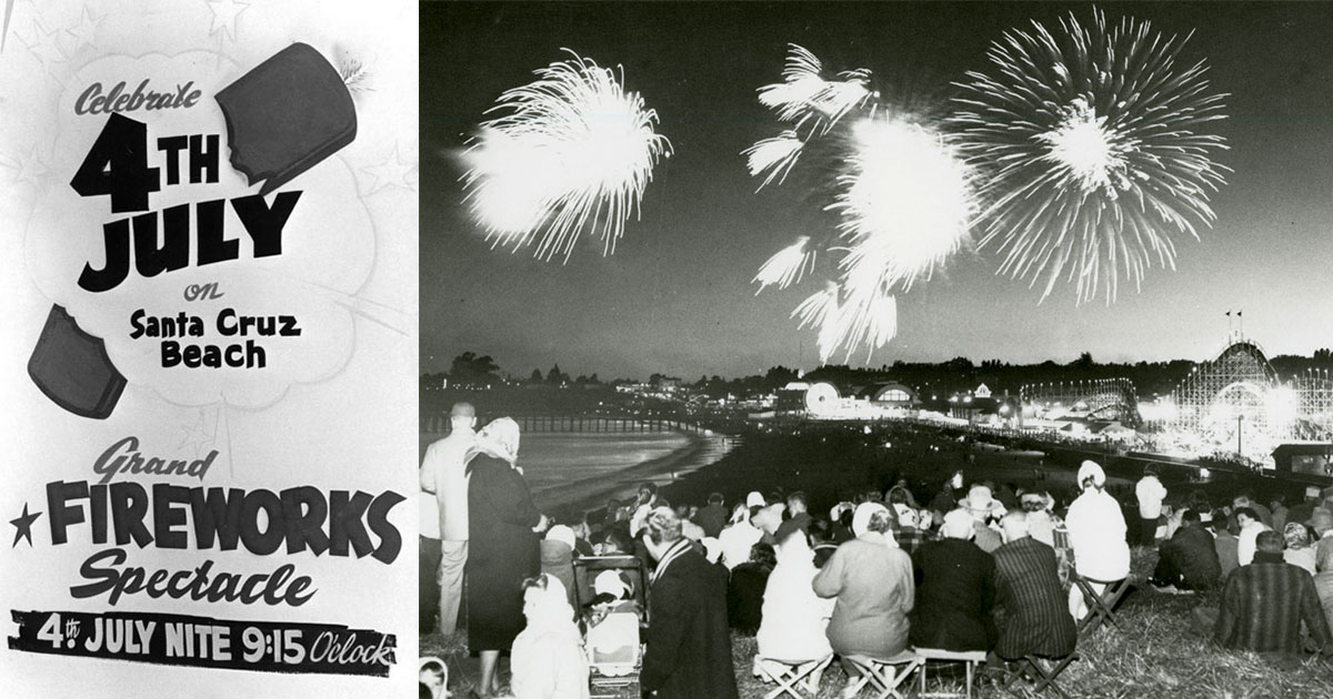 When Fireworks Lit the Sky on the Fourth of July Santa Cruz