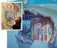 Pugh mural on Carousel Building