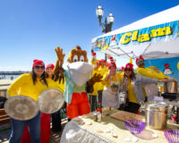 Splash with the Clam I Am team.