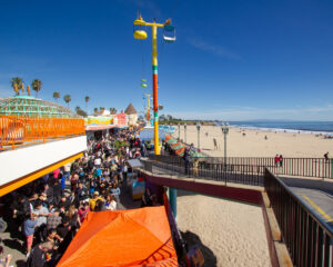 45th Annual Clam Chowder Cook-Off view looking down the Boardwalk.