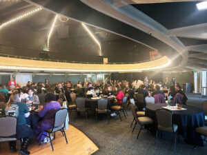 Teachers in the Ballroom for the Teacher Appreciation Party
