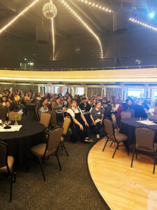 Teachers in the Ballroom for the Teacher Appreciation Party
