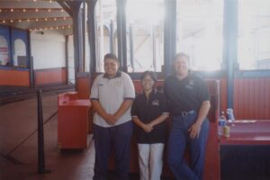 Mark Hersey helping in rides in 2000