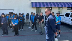 Rides pre-shift meeting during Spring Break when Admin was helping cover shifts
